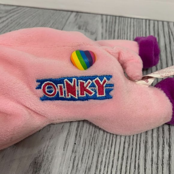 Vintage 1998 Lisa Frank Stuffins Oinky Bean Plush - Picture 3 of 11